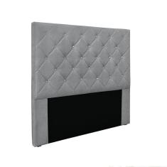 Cabeceira Cama Box Solteiro 90 Cm Tania Linho S04 - D`rossi Cor Cinza