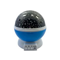 Luminaria Abajur Globo Luz Quarto Criança Projeçao Giratorio Estrelas Festa