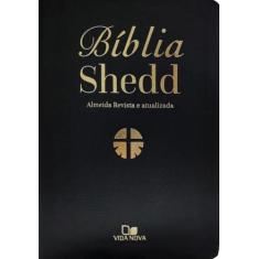 Bíblia Shedd - Couro Bonded Preta - Vida Nova, 3
