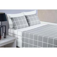 Jogo De Cama Com Lençol De Cima 200 Fios Austin Solteiro 03 Peças - Ci