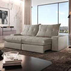 Sofá Retrátil e Reclinável com Catraca Blindada 230cm Porto - Montano 