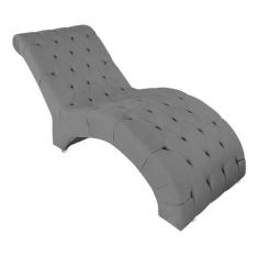 Recamier Divã Espreguiçadeira Sala Cliníca Antonella Suede - Online Co