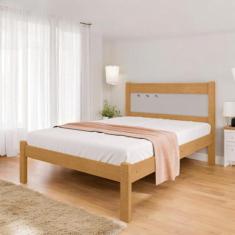 Cama Casal Sofisticada Berli Naturalle e Off White - Mobiliar Home Sho