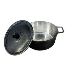 Caçarola Panela Craqueada Alça Alumínio Fundido E Tampa 26cm - DIVIFOR