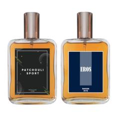 Kit Perfume Masculino - Patchouli Sport + Eros 100ml - Essência do Bra