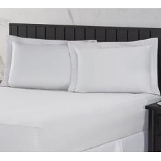 Jogo de Cama Casal Queen 400 Fios Percal 03 Peças Com Aba, Antiácaro, 