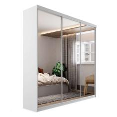 Guarda-Roupa Casal com 3 Espelhos Geneve 3 pt 4 gv Branco