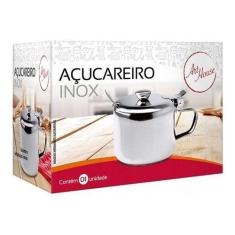 Açucareiro Em Aço Inox Com Colher 6 Cm 200ml - Art House