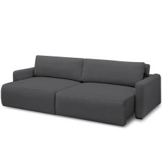 Sofá Retrátil Reclinável Para Sala De Estar Living 270cm Sevilha F04 Bouclê Grafite