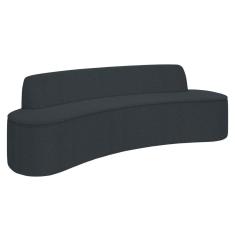 Sofá 4 Lugares Para Sala De Estar Living 230cm Koane D06 Bouclê Cinza Escuro - Mpozenato