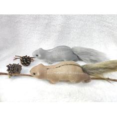 WFD1030 Enfeite de natal isopor esquilo tamanho 24cmx6,2cm 1 und - Rio