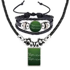 Matemática Kowledge Cosine fórmula integral, colar de couro, conjunto de joias