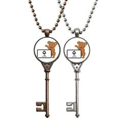 OFFbb-USA Colar com pingente para decoração de casais