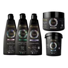 Kit Arvensis Cachos Completo Ondulados E Cacheados 5 Itens
