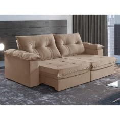 Sofá Retrátil e Reclinável 2 Lugares 230cm M164 Café com Leite