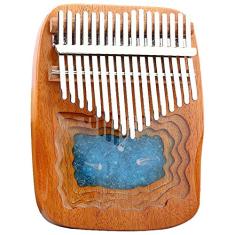 Piano de dedo 17 teclas kalimba polegar instrumento musical tradicional, polegar de bolso piano de dedo resina de mogno, piano Mbira para amantes de música, (17 cm x 13 cm) A