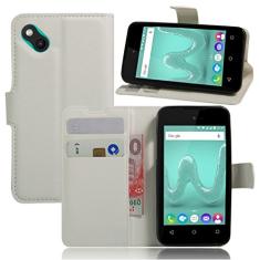 WIKO B-kool, capa carteira flip de couro PU premium com compartimento para cartão, suporte e fecho magnético [capa interna à prova de choque de TPU] Compatível com WIKO B-kool