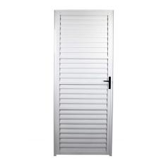 Porta palheta 2,10x80 lado ESQUERDO no alumínio branco