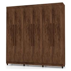 guarda-roupa casal elegance 6 pt 2 gv imbuia rústico
