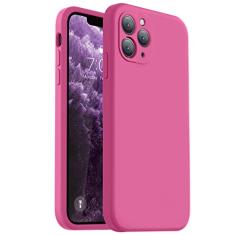 Vooii Capa compatível com iPhone 11 Pro, silicone líquido atualizado com [bordas planas] [proteção da câmera] [forro de microfibra macio antiarranhões] Capa de celular para iPhone 11 Pro de 5,8