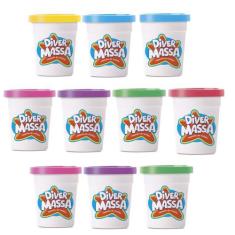 Kit 25 Potes Potinho De Massinha Massa De Modelar Divertoys