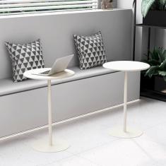 Mesa de bar redonda de bistrô, mesas de canto modernas com base de metal resistente, mesa alta de café para casa, escritório, quarto, restaurante