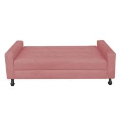 Recamier Calçadeira Sofá Turim  1,60 cm Solteiro Baú Quarto Sala Suede