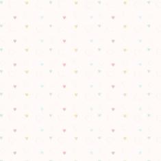 Papel De Parede Rosa Com Corações Coloridos Adesivo Quarto - LRP