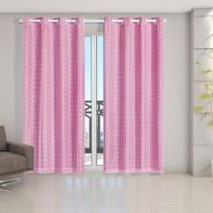 Cortina Blackout PVC c/ Tecido Voil Xadrez 2,80 x 2,30 Rosa - EDDI CAS