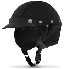 Capacete Coquinho Pro Tork Custom Bike Moto Cor Preto - PROTORK