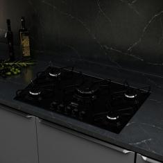 Cooktop 5 Bocas Acendimento Autom tico Be Preto