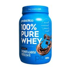 100% Pure Whey Pote 900g Sabor Chocolate Probiotica