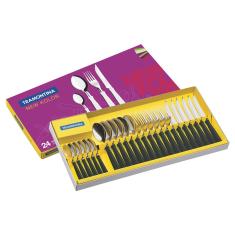 Faqueiro com Lâminas em Aço Inox 24 Peças New Kolor Tramontina