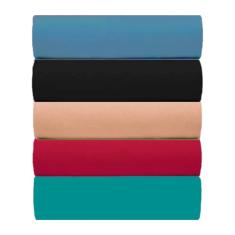 Kit 5 Lençol de Malha Solteiro C/Elástico 100% Algodão Rubi (KIT 4)