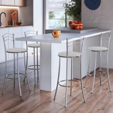 Kit 4 Banquetas Altas Cromadas Bc26/a - A102 - TRE PARONI