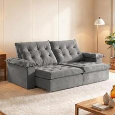 Sofá Modulado Retrátil e Reclinável 230cm Genebra - Martins Estofados