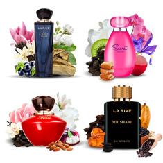 Kit 4 Perfumes Importados La Rive Masculino e Feminino