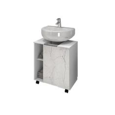 Gabinete Para Banheiro Pequin Branco/Carrara  Bechara Móveis