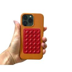 Suporte Silicone Ventosa Celular Universal Vermelho 8x5,5cm