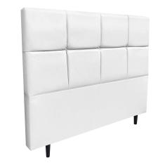 Cabeceira Roma para Cama Box Queen 160 cm Corino Branco - D`Rossi