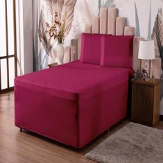 Lençol Luva Para Cama Box Conjugada King Malha Resistente Com Elástico