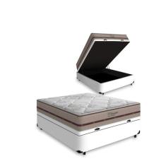 Cama Box Com Baú Viúva + Colchão De Molas Ensacadas - Anjos - Classic 