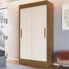 Guarda-Roupa 2 Portas Correr 2 Gavetas Milano Multimóveis Vcr4143 Nogueira/Off White