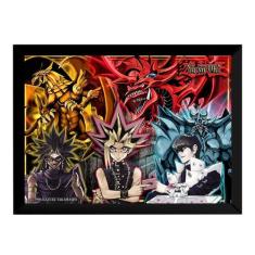 Quadro Decorativo Yu Gi Oh Arte Anime Poster Moldurado