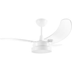 Ventilador Búzios Led Branco 220V 3 Pás Transparentes