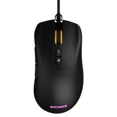 Mouse Gamer Pcyes Gaius - 12400 Dpi - Rgb 6 Botões-cor Preto