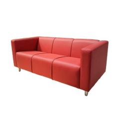 Sofá Nilo Sala Recepção 3 Lugares - Vermelho - Cor: Vermelho - Rud Hou