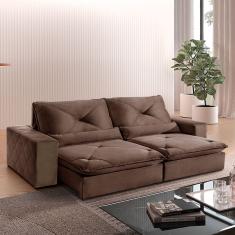 Sofá 3 Lugares Noruega Retrátil e Reclinável 200cm Europa Estofados