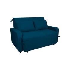 Sofá Cama 2 Lugares 138cm Amora New Azul Matrix, Azul, 2