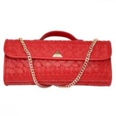 Bolsa Feminina Média Schutz Crossbody Baquete Rebecca Couro Transversal 500182759-Feminino